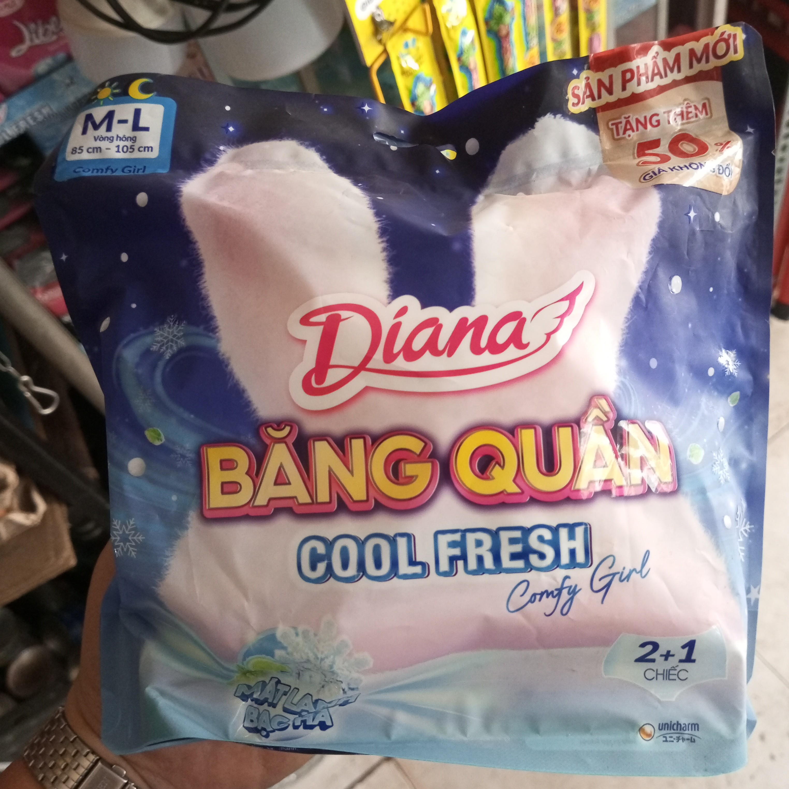 Băng quần Diana cool fresh mát lạnh M-L 2+1 chiếc