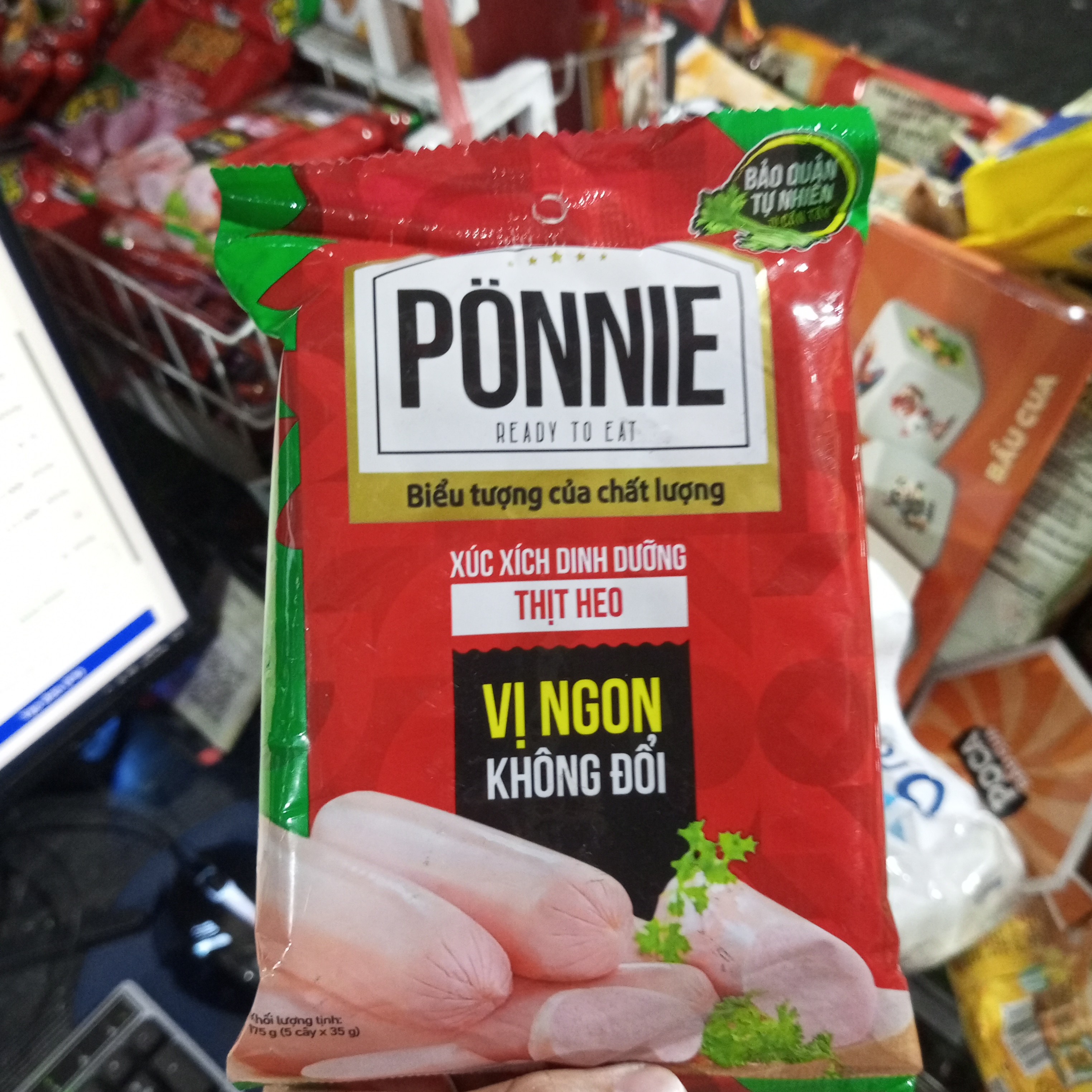 Xúc xích dinh dưỡng thịt heo Ponnie 210g