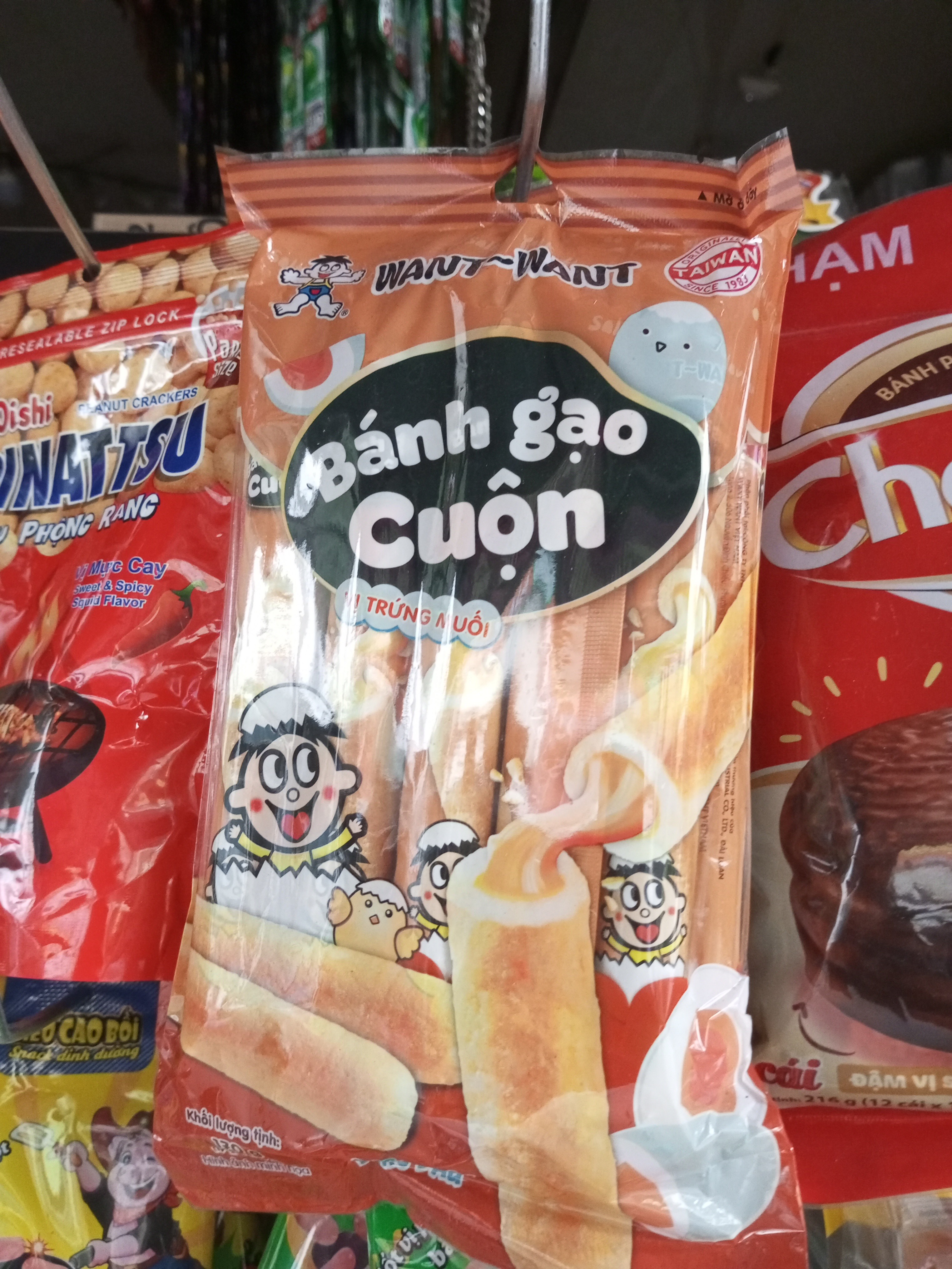 Bánh gạo cuộn vị trứng muối want want 10 gói
