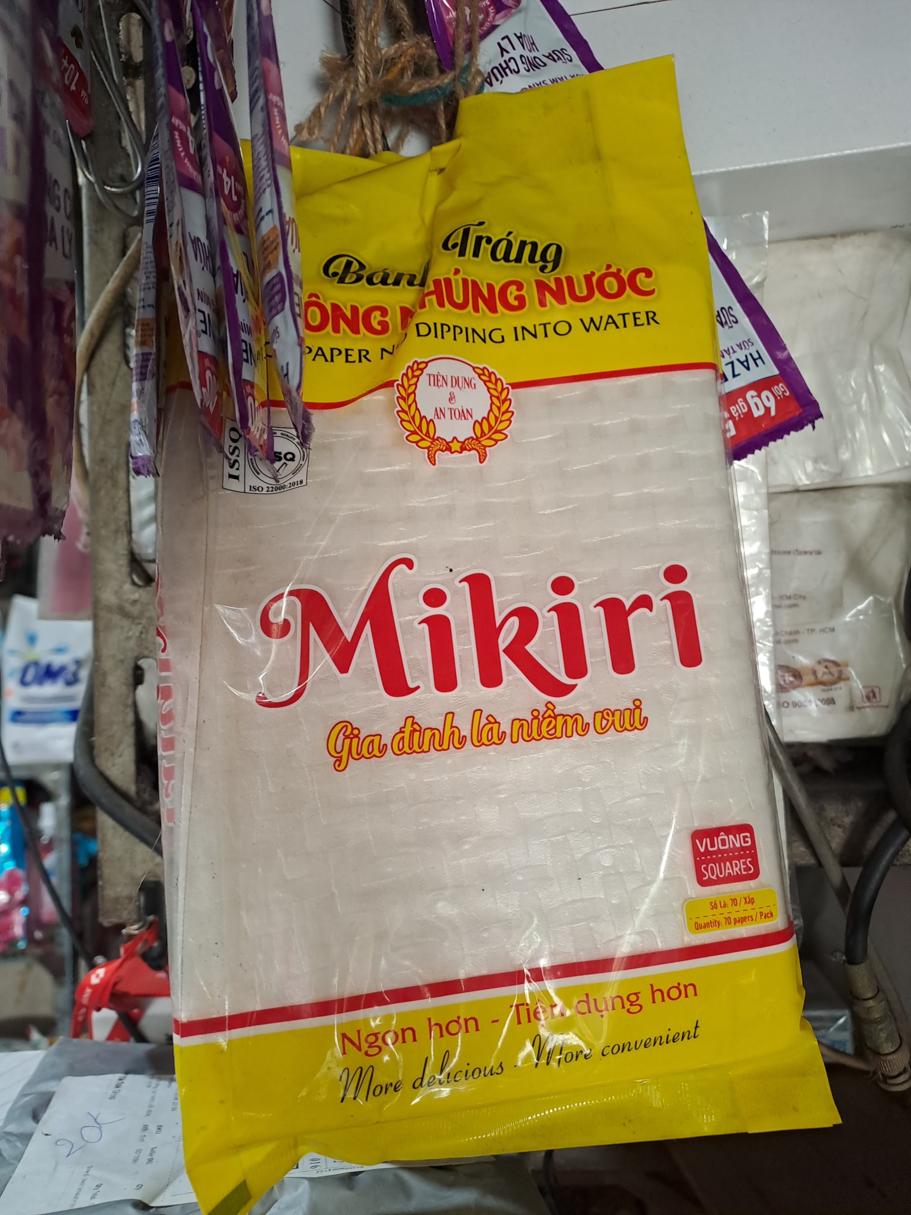Bánh tráng không nhúng nước Mikiri 70 lá