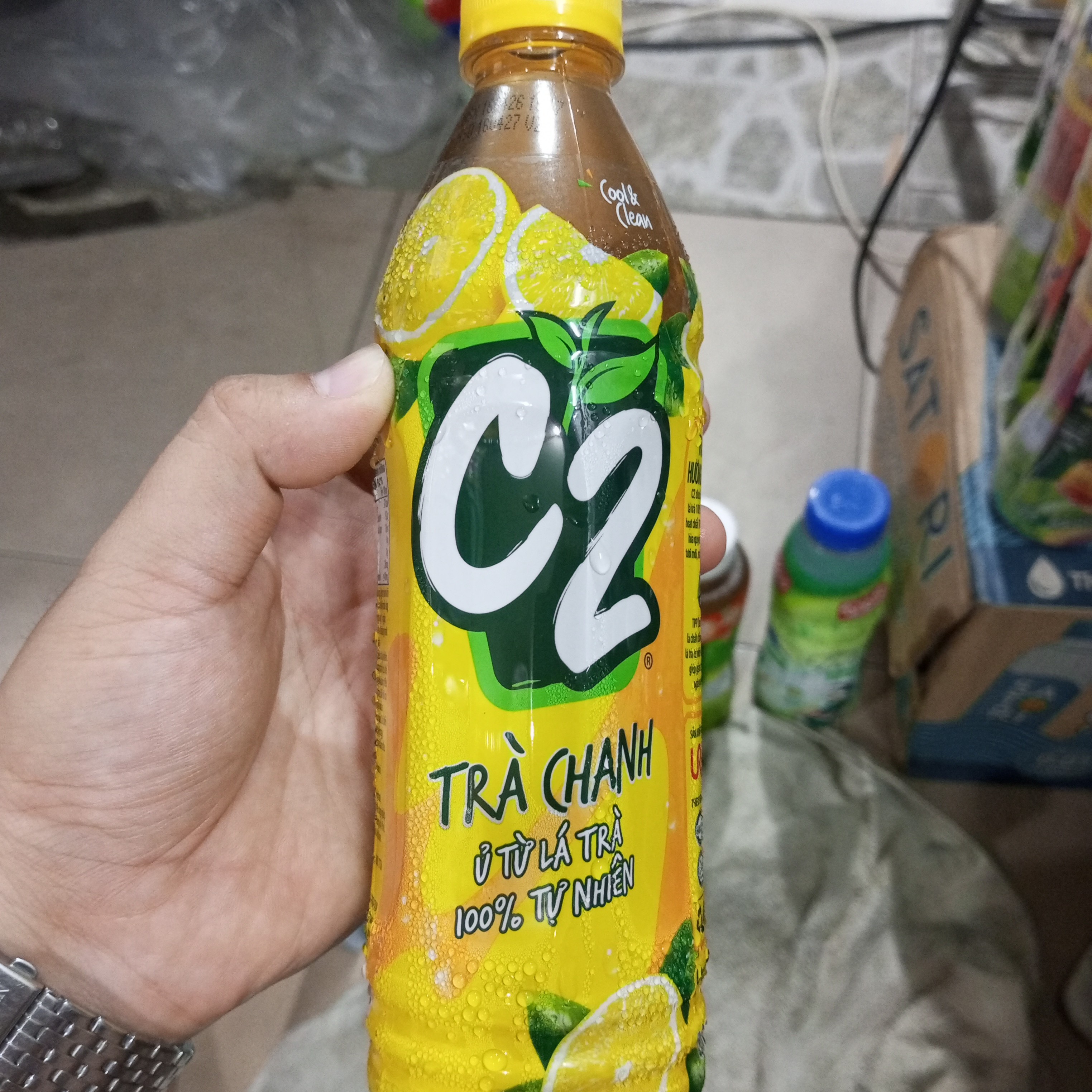 Trà Xanh C2 Hương Chanh chai 455ml