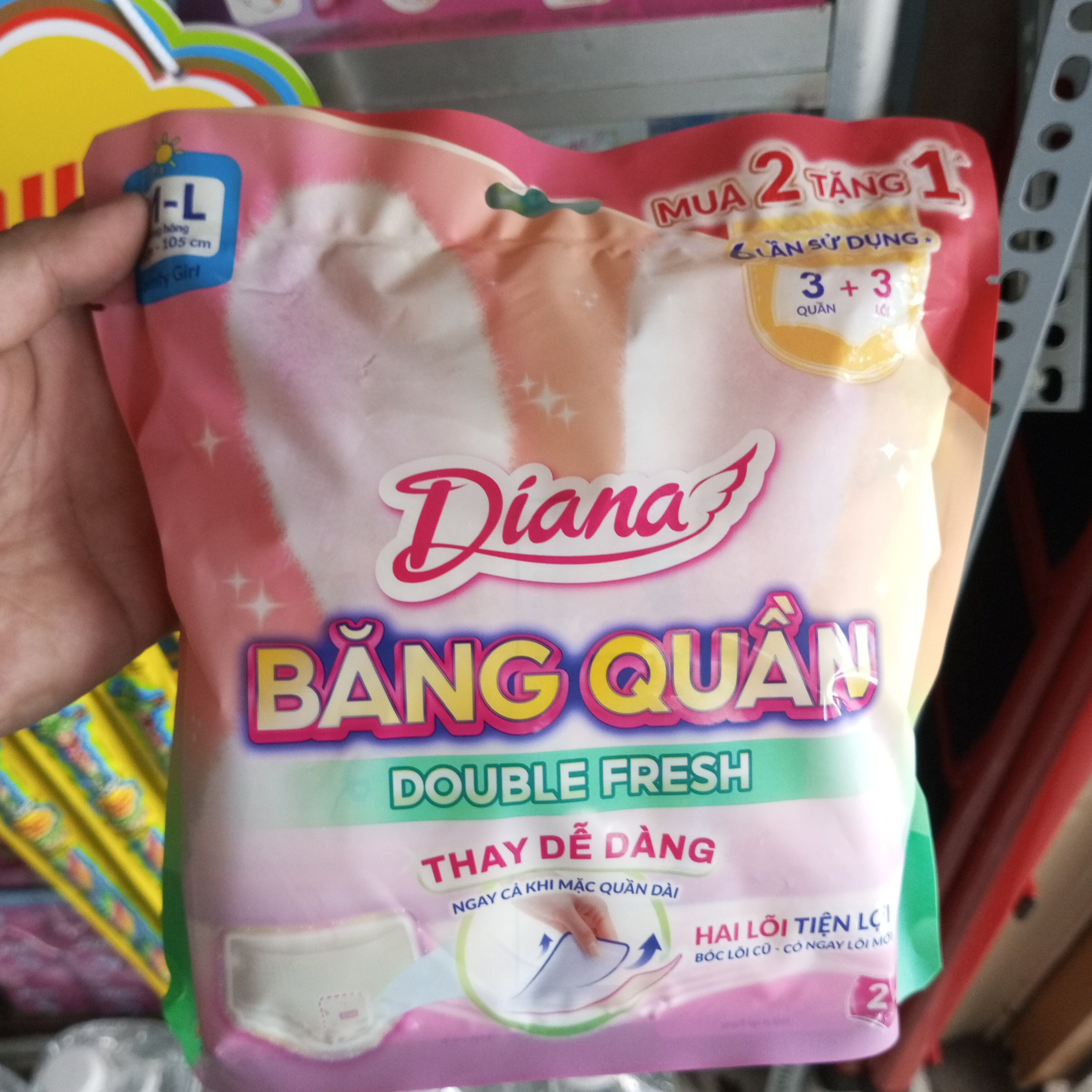 Băng quần Diana double fresh M-L 2+1 chiếc